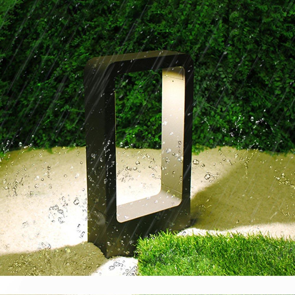 

BRELONG LED Lawn Light Modern Square Column Lantern Lamp Aluminum Outdoor Garden Garden Park Street Light IP65