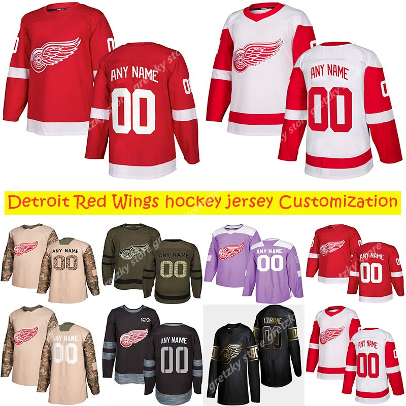 

Customization 2020 News Detroit Red Wings Hockey Jerseys Multiple styles Mens Steve Yzerman Customize Any Name Any Number Hockey Jerseys, Black;red