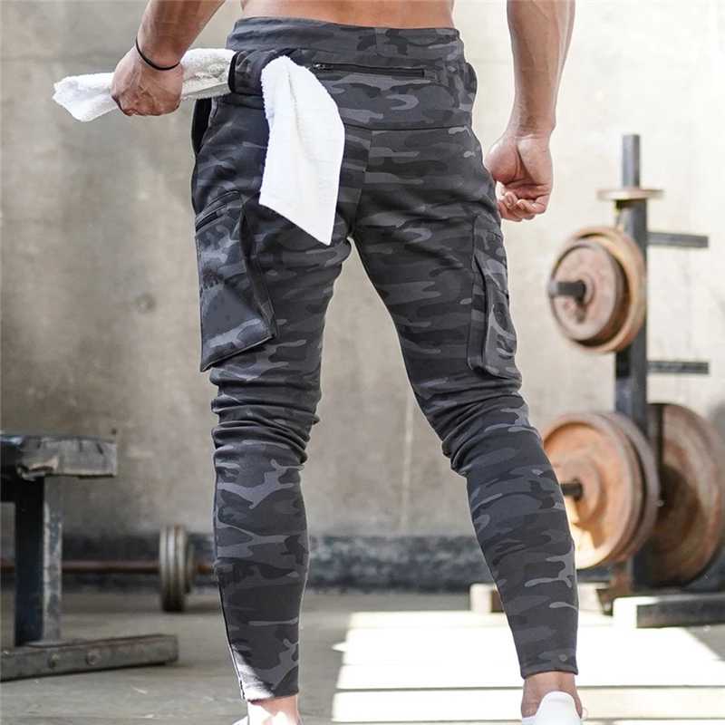 

Mens Pants Sweatpants Man Gyms Workout Fitness Cotton Trousers Male Casual Fashion Skinny Track Pants Zipper Design, Black
