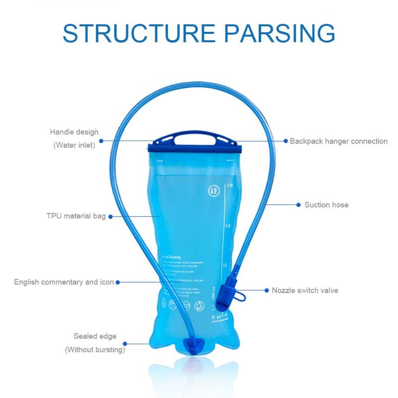 

Water Bladder Bag Pack Backpack Hydration Bag Cycling Climbing Camping Hiking Outdoor Sports Portable Blue Durable