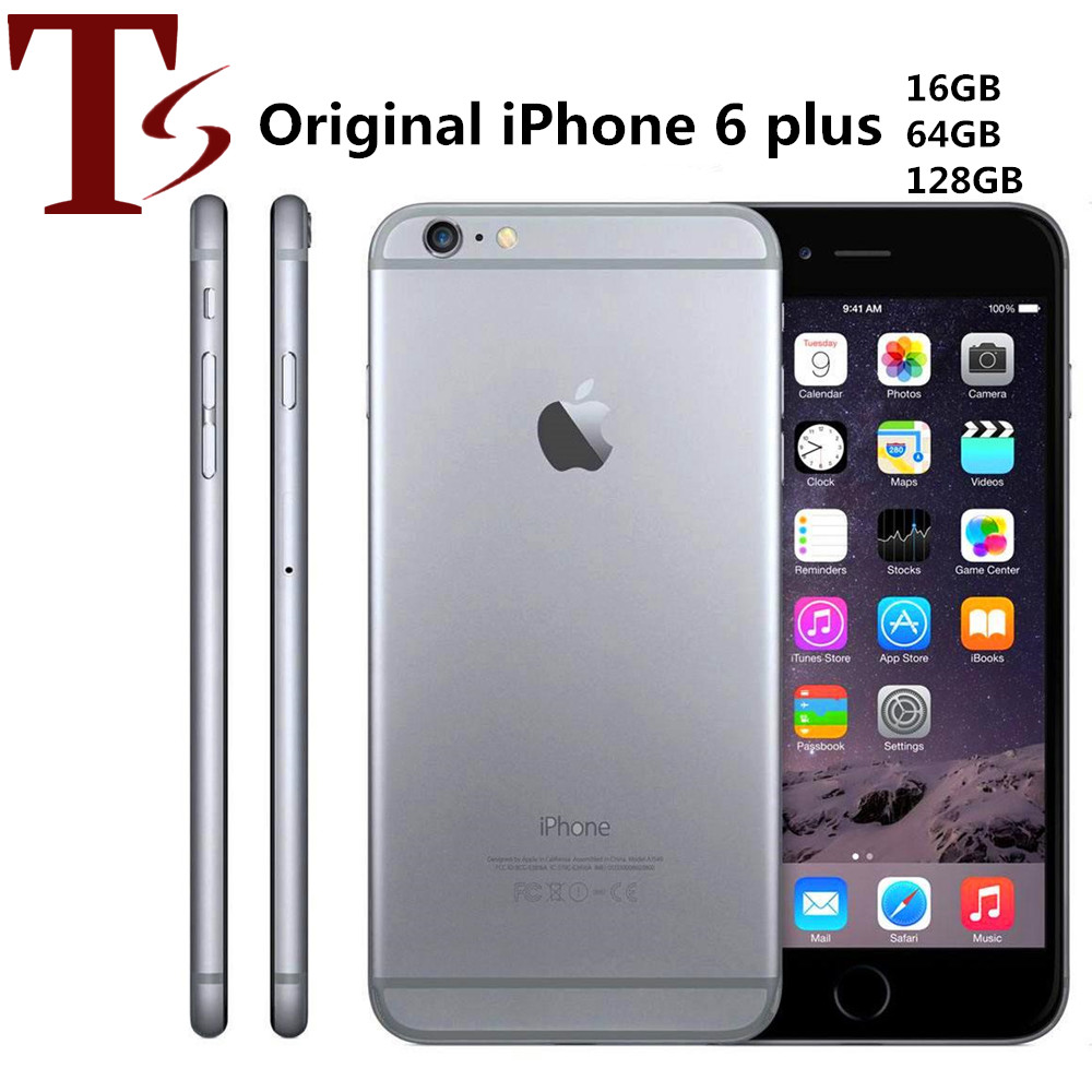 

Refurbished Original Apple iPhone 6 Plus With Fingerprint 5.5 inch A8 16/64/128GB ROM IOS 8.0MP Unlocked LTE 4G Phone, Gold