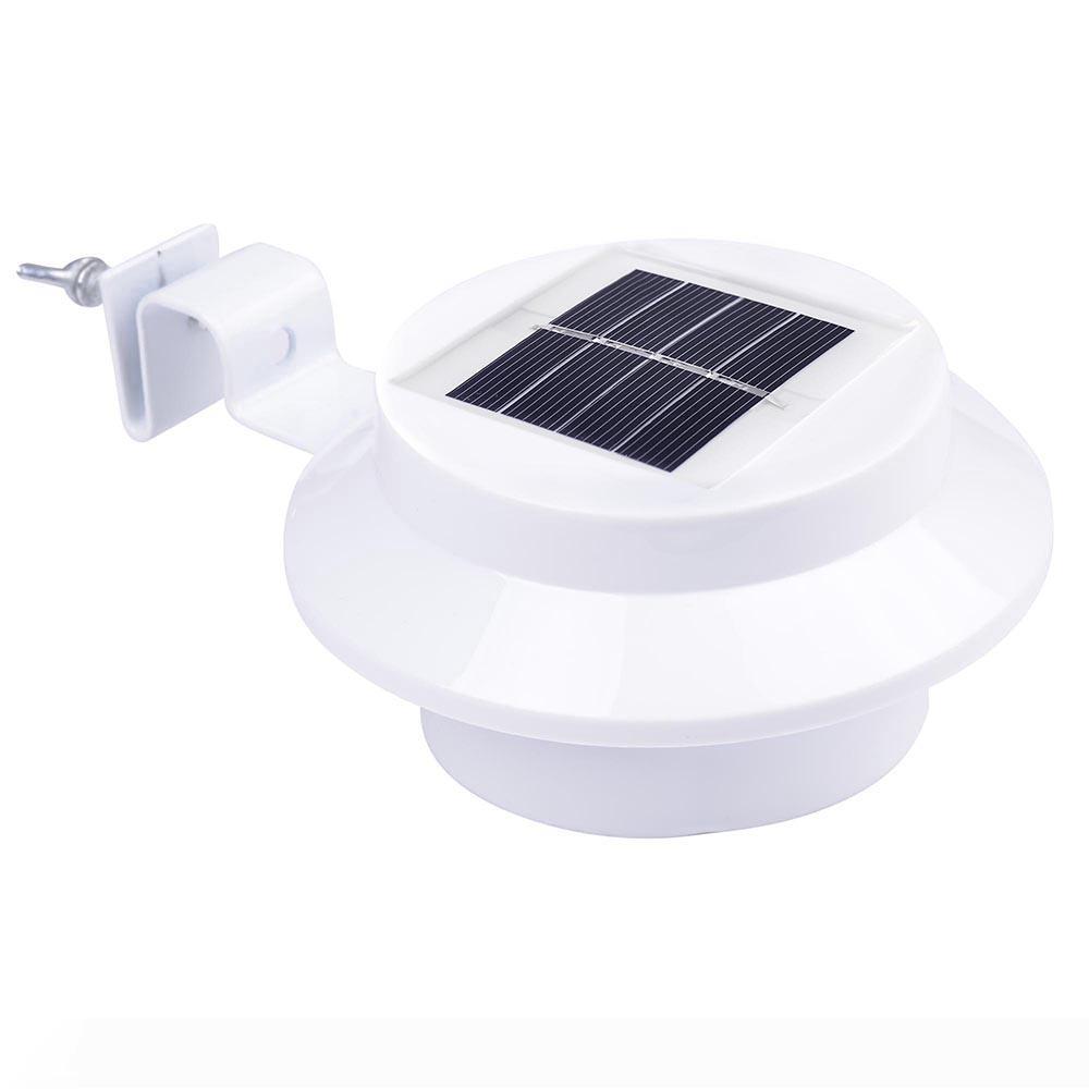

Outdoor Solar Lamps 3 LED Solar Powered Gutter Light Outdoor Garden Yard Wall Fence Pathway Lamp