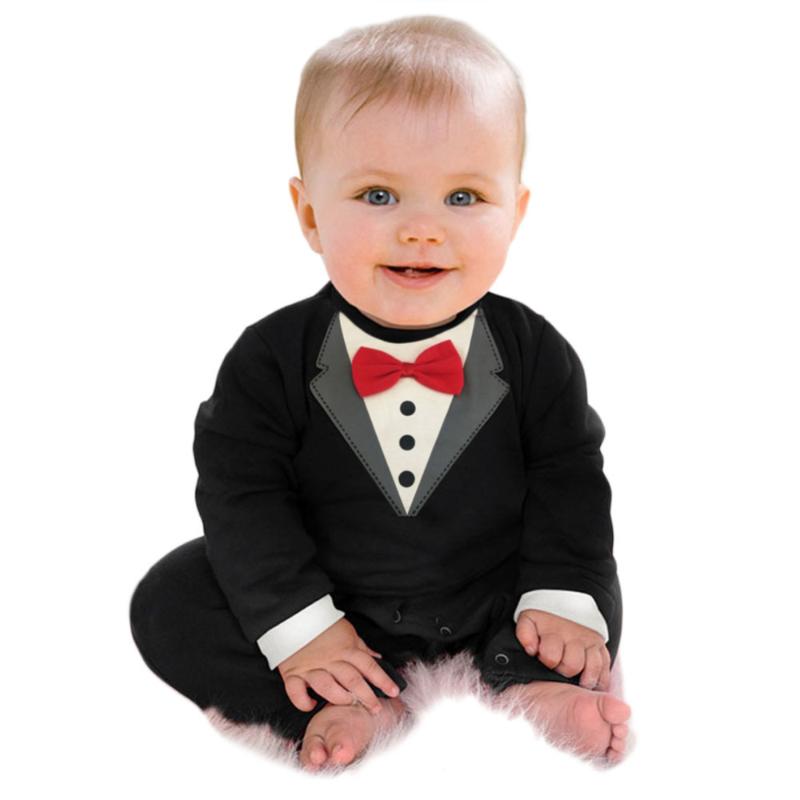 

Baby Boy Suit Version Of The Gentleman Ha Garments Romper Spring Climb Clothes Infant Toddle Babies Jumpsuit Clothing L0013, Black