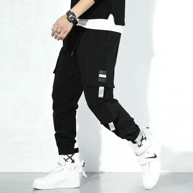 

2020 Streetwear Joggers Hip Hop Trousers Men Big Pocket Black Harem Pants Men Clothing Fashions Elastic Waist Korean Style Pants