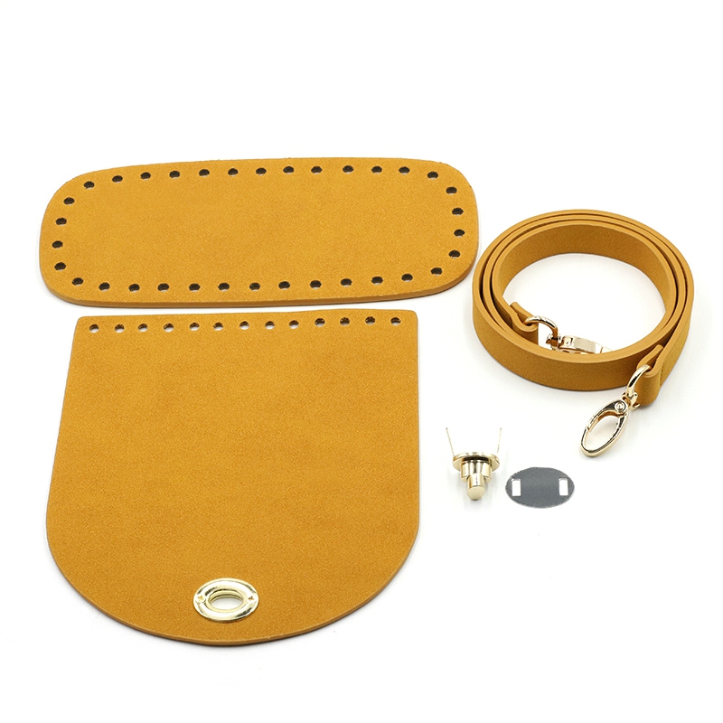 

3Pcs/Set Faux Leather Shoulder Bag Bottom Strap Replacement, Used for DIYknitted Crochet for Handbags(Yellow)