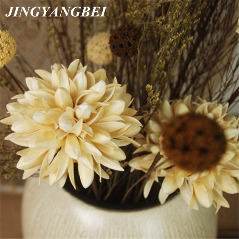 

Diameter 9CM Magnolia Eight Immortals Handmade Dried Flowers Indoor Living Room Decoration Place Flower Arrangement Photograph P, Beige
