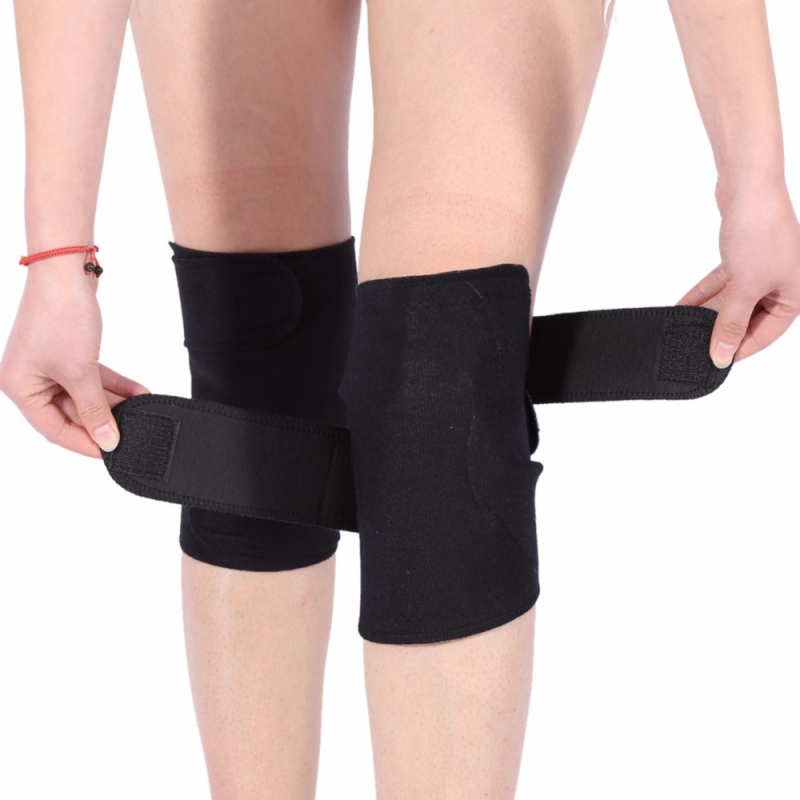 

1 Pair Tourmaline Self-Heating Knee Pads Magnetic Therapy Kneepad Pain Relief Arthritis Brace Support Patella Knee Sleeves Pads, Black