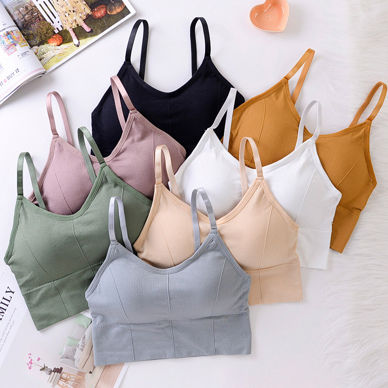 

Women's Sports Bra Breathable Anti-Sweat Yoga Gym Running Workout SportsComfortable Underwear Without Steel Rings, White