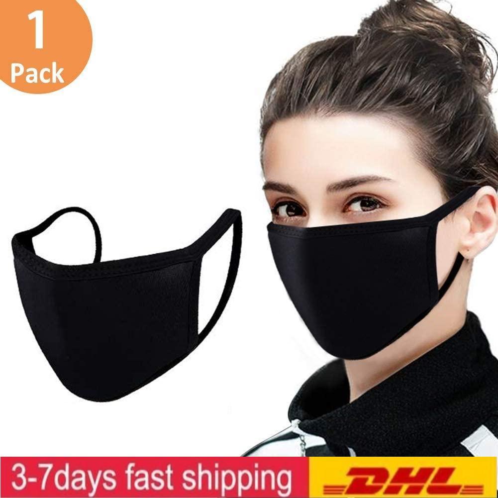 

US Stock!Cycling Wearing Anti-Dust Cotton Mouth Face Mask PM 2.5 Mask Unisex Man Woman Black White Fashion Designer Mask