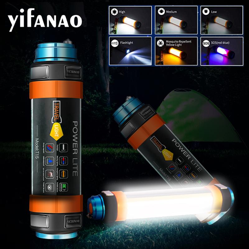

Portable Lanterns LED Camping Light 7800mAH Mosquito Tent Lamp USB Rechargeable Waterproof Multi-functional Lantern Hanging Magnetic