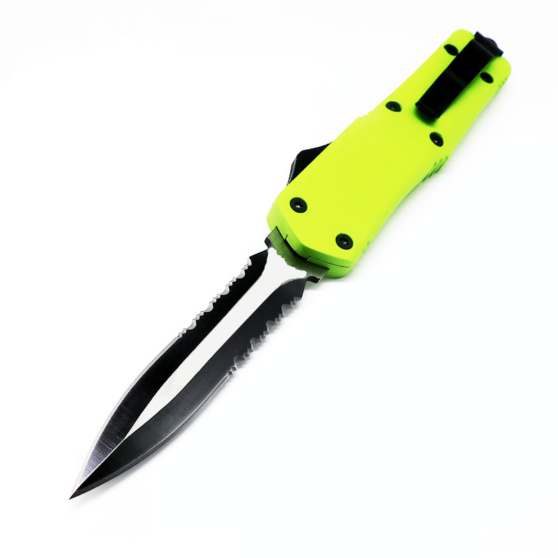 

big green A07 9inch double action tactical self defense folding double edc action automatic knife automatic knives auto knife
