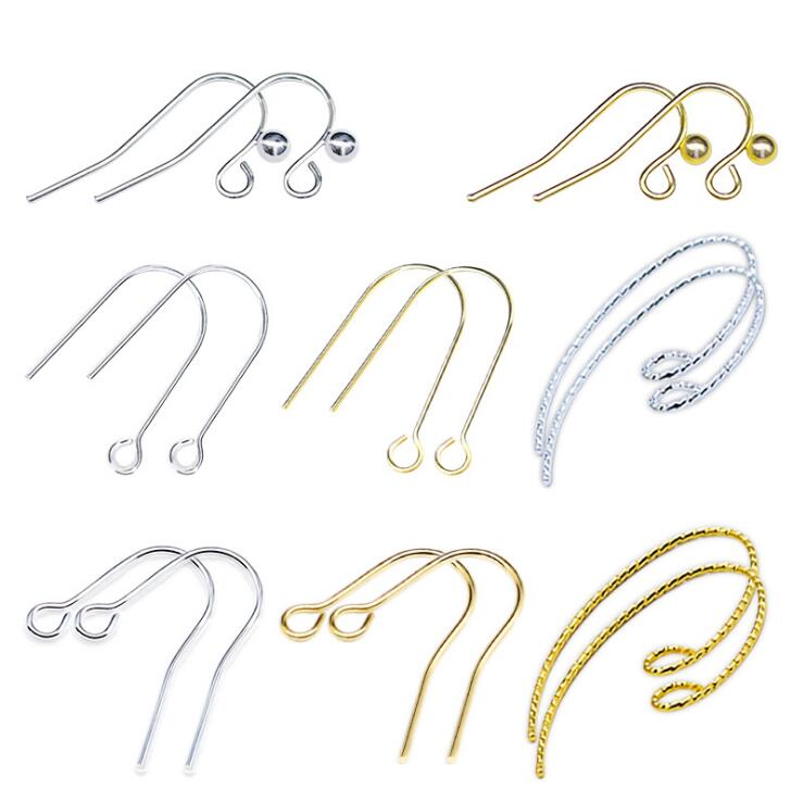 

Epacket DHL Universal variety of pure copper color-preserving electroplating hypoallergenic ear hooks GSEG09 jewelry accessories Ears hook
