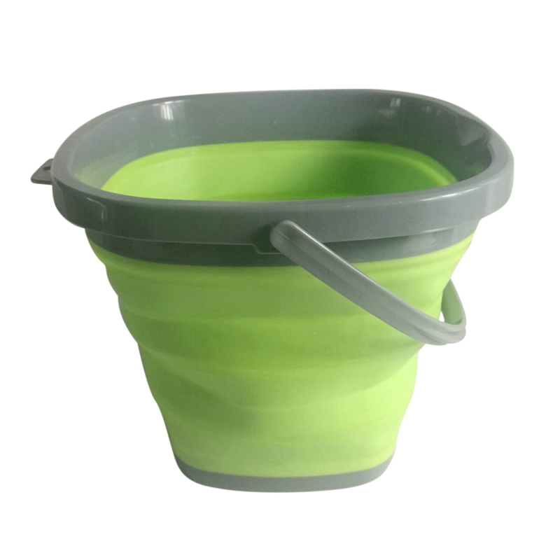 

Promotion Folding Bucket Car Wash Outdoor Bathroom Kitchen Camp Bucket Green