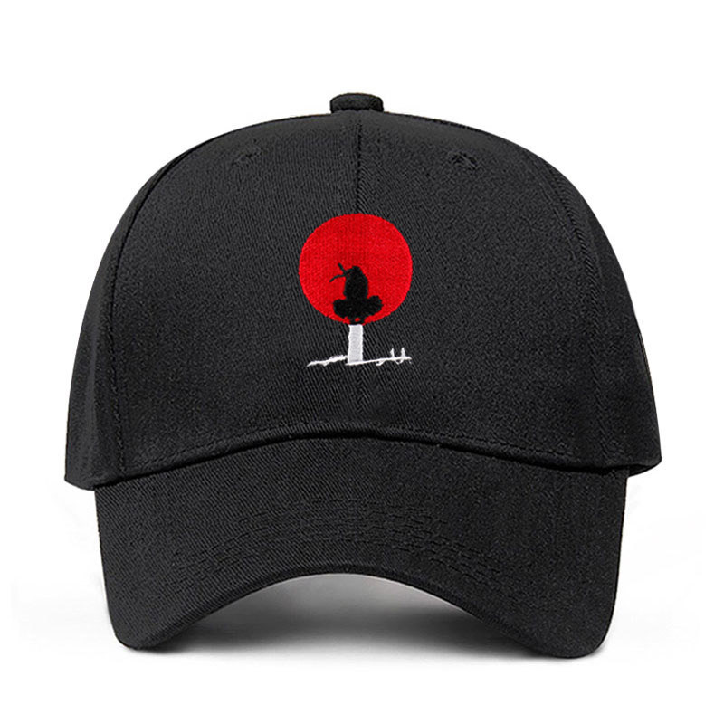 

Designer Hats 100% Cotton Akatsuki Anime Naruto Japanese Uchiha Sasuke Embroidery Baseball Caps Snapback Hat 2020, Red