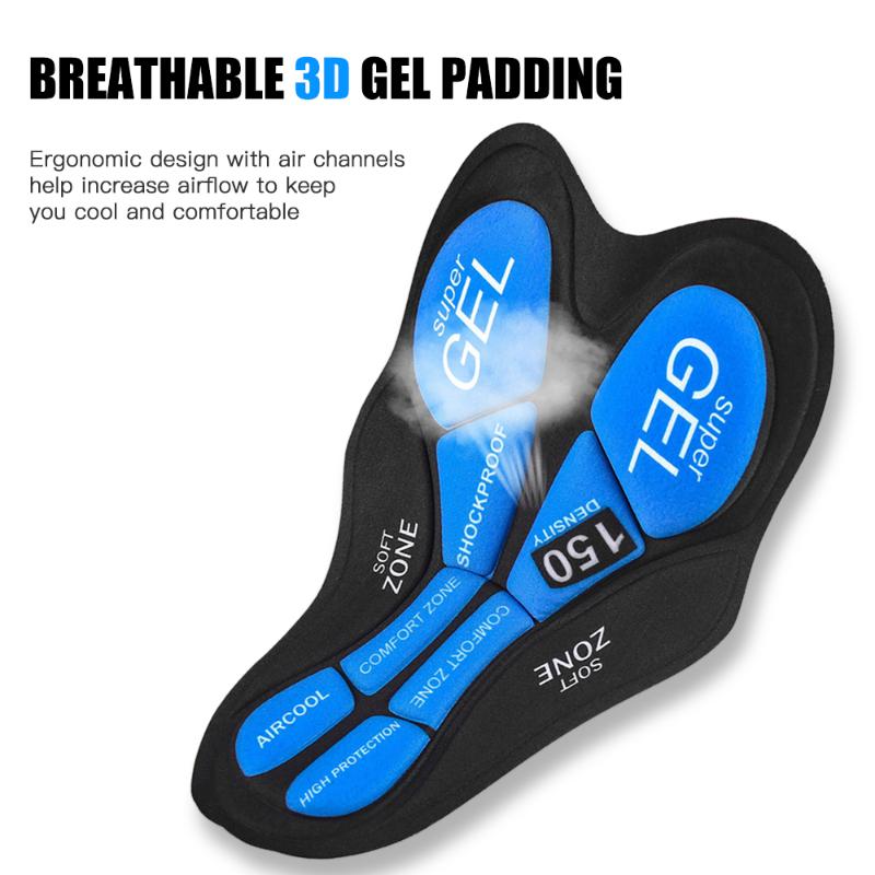 

Cycling Shorts Gel Padded Cushion Padding for Men Women Bicycle Underwear Pants Shorts