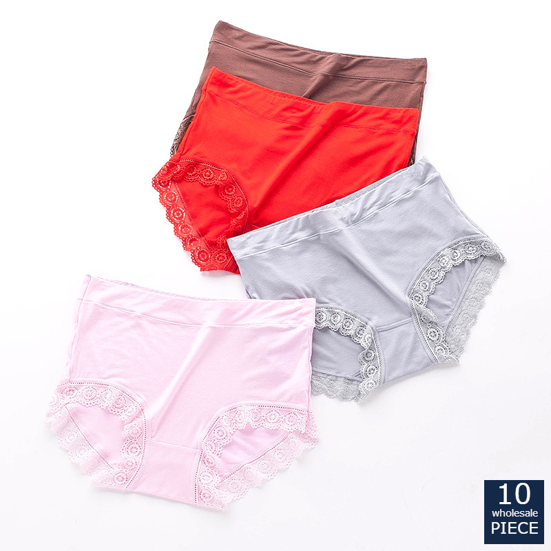 

10 PCS Large underwear female fat mm200kg fat sister middle high waist middle aged mother woman aged and elderly 210 YKL, As pic