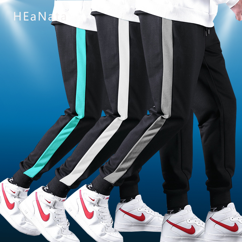 

New Sport Running Pants Men Joggers Male Trousers Stitching Pants Sweatpants Jogger Casual GYMS Fitness Workout sweatpants, Blue