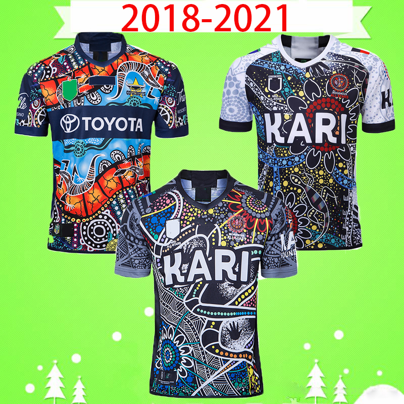 

2018 2019 2020 2021 Indigenous RUGBY LEAGUE JERSEY rugby away League shirt POLO T-shirt MENS 18 19 20 21 club indigenous ALL STARS, Black;gray