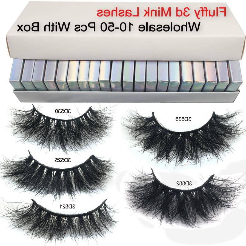 

10/30/40/50 Pairs Fluffy 3D Mink Lashes Wholesale 12mm-18mm Messy Thick Natural Eyelashes Mink Full Fake Lashes Makeup Eyelash