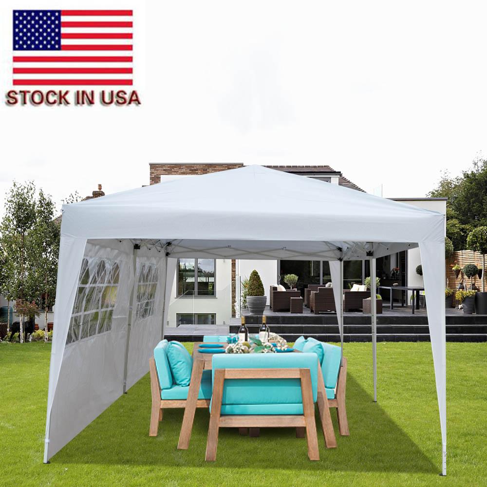 

Outdoor Party Tents 3 x 6m Shade Car Canopy Awning Two Windows Practical Waterproof Folding Tent White Pavilion