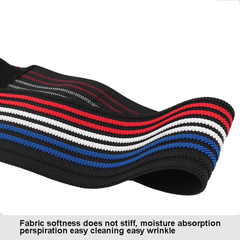 

1pcs Long Sport Wrist Support Nylon Elastic Adjustable Weight Lifting Fitness Wristband Gym Strap Protection Sportswear With Thu, Left hand