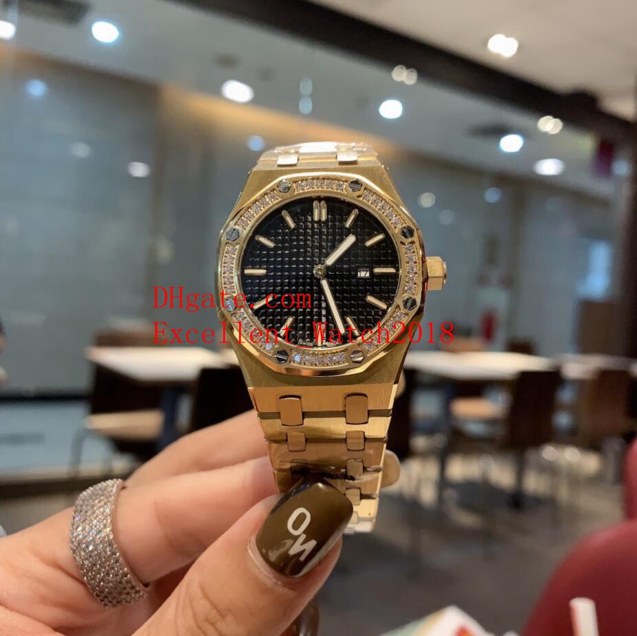 

17 Colors Hot Sell Ladies watches 33 mm Royal Oak 67651 67651ST 18k Yellow Gold VK Quartz Ladies Watch watches, 11