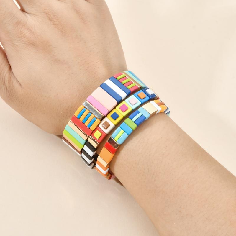 

Boho Bracelet Friendship Bracelets For Women Rainbow Jewelry Boho Summer Pulseiras Mujer Tile Beads Bracelet