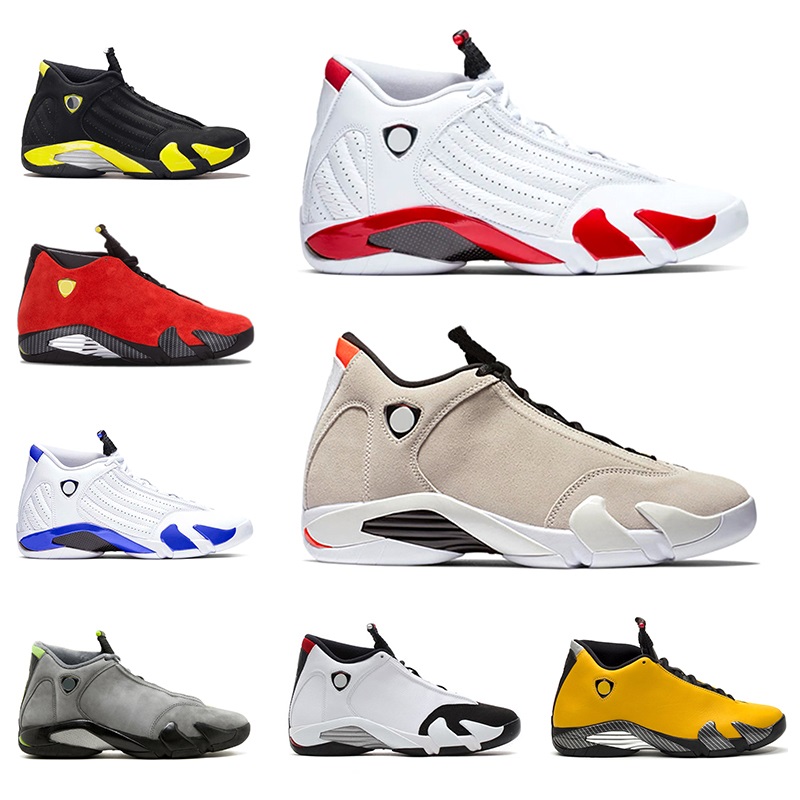 

Basketball Shoes Jumpman 14 14s Gym Red Candy Cane Hyper Royal Desert Sand Black White Yellow Mens Trainers Sports Sneakers Size 8-13, Se black red