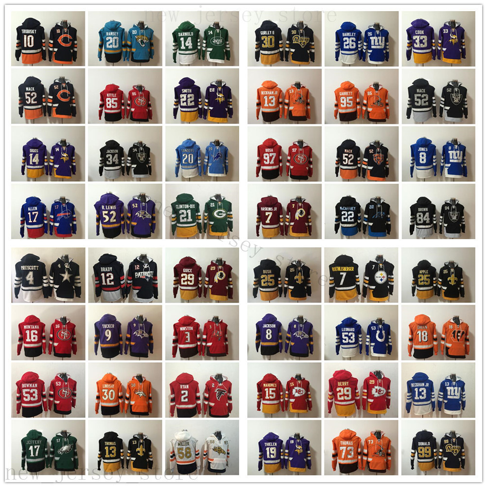 

Stitched Hoodies football Jersey Jackets Top Quality White Blue Yellow Red Green Mens Hoodie Accept Custom Please Add price, Tell us which number