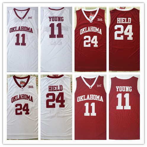 

NCAA Oklahoma Sooners 24 Buddy Hield Trae 11 Young Basketball Jerseys University wears Stitched Jersey -2XL Top Quality, As pics