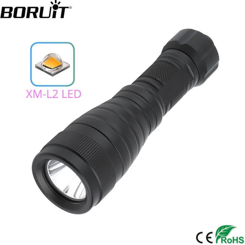 

BORUiT DIV05 LED Scuba Diving High Power XM-L2 2000LM Torch Underwater 150M Lantern 18650 Diver Submarine Light