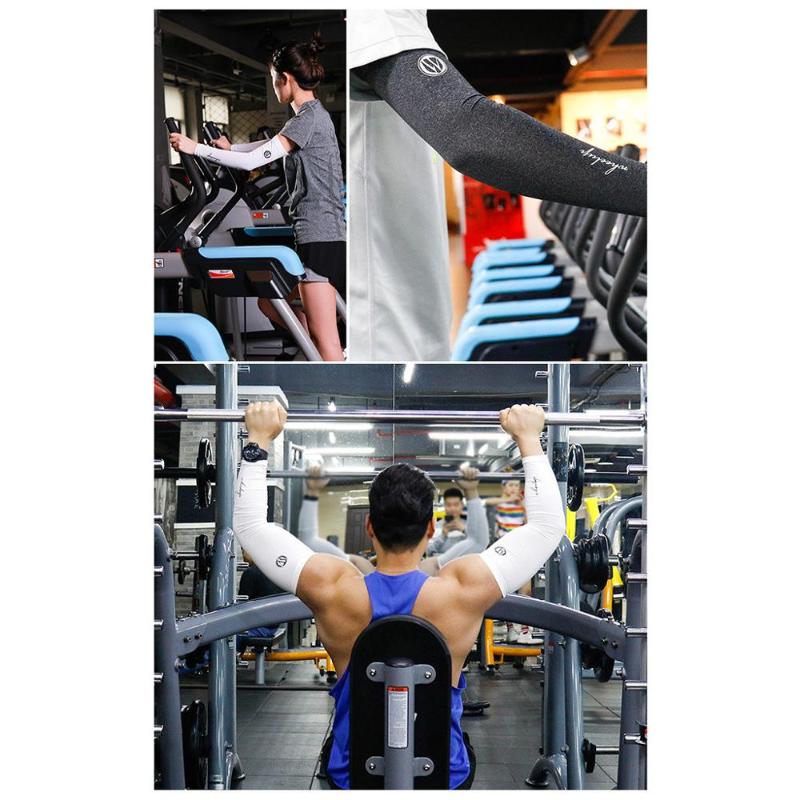 

Protection Cooling Or Warmer Arm Anti-slip Ice Silk Sunscreen Riding Sleeve Golf Sun Cooling Gloves @F, Black