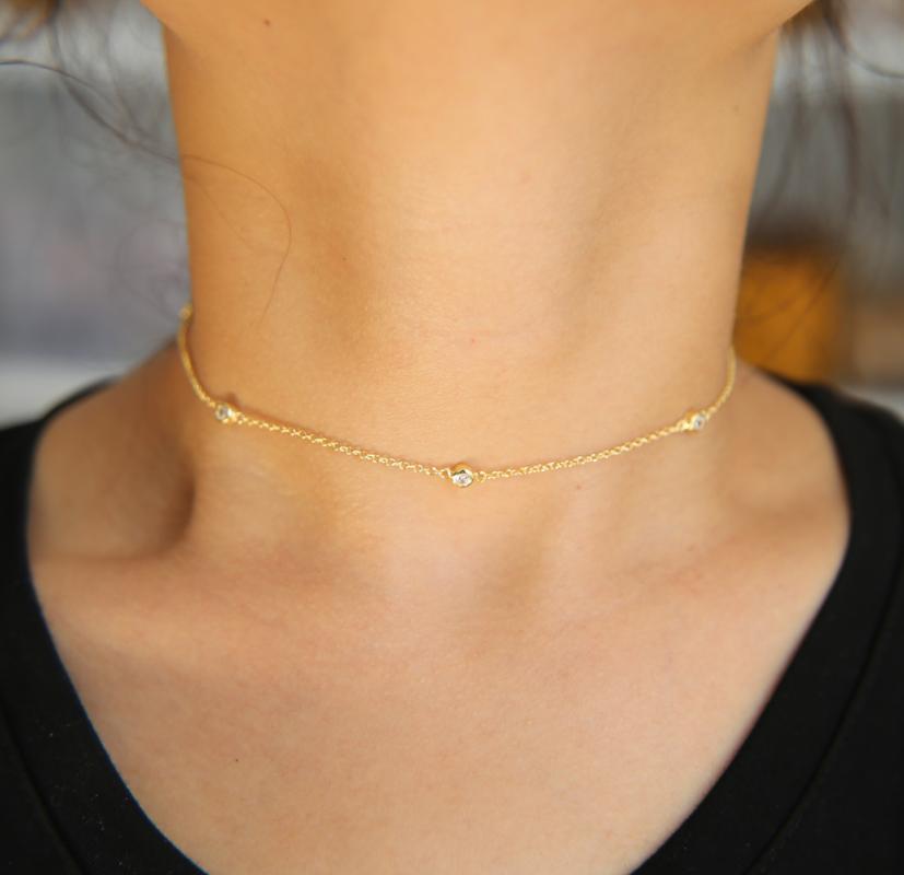 

2020 Top fashion sexy women fine 925 sterling silver Jewelry gifts bezel SSmall Circle charm beads With tiny CZ choker necklaces