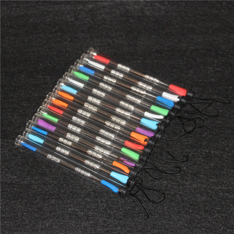 

100pcs wax dabber tool Wax Dab Tool with silicone tip and tubes Concentrate Dabber Tool Ego free shipping DHL