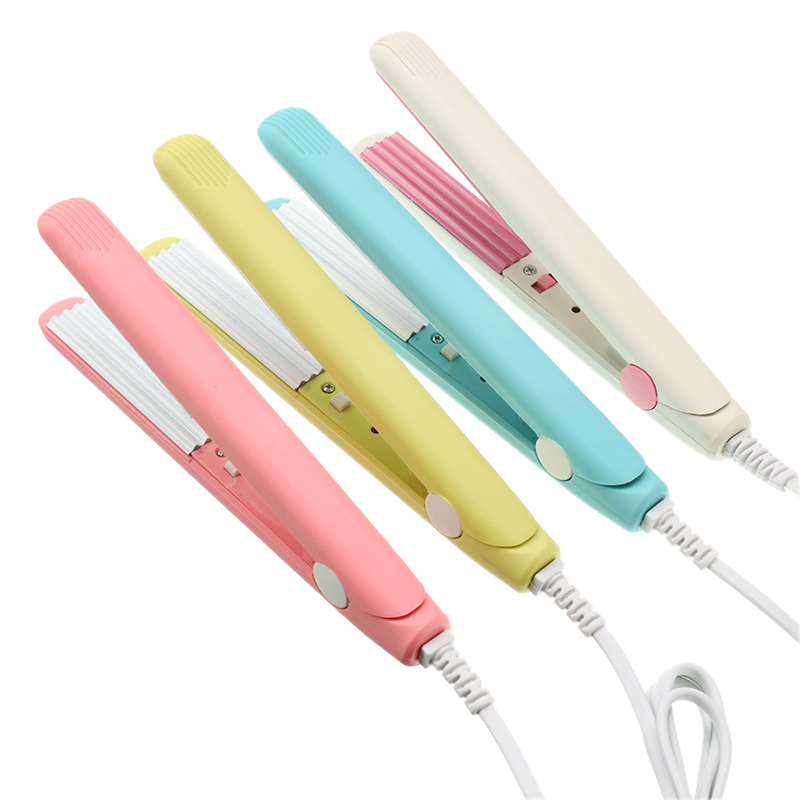 

Mini Hair Straightener Iron Tourmaline Ceramic Straightening Corrugated Curling Iron Styling Tools Hair Curler With EU Plug