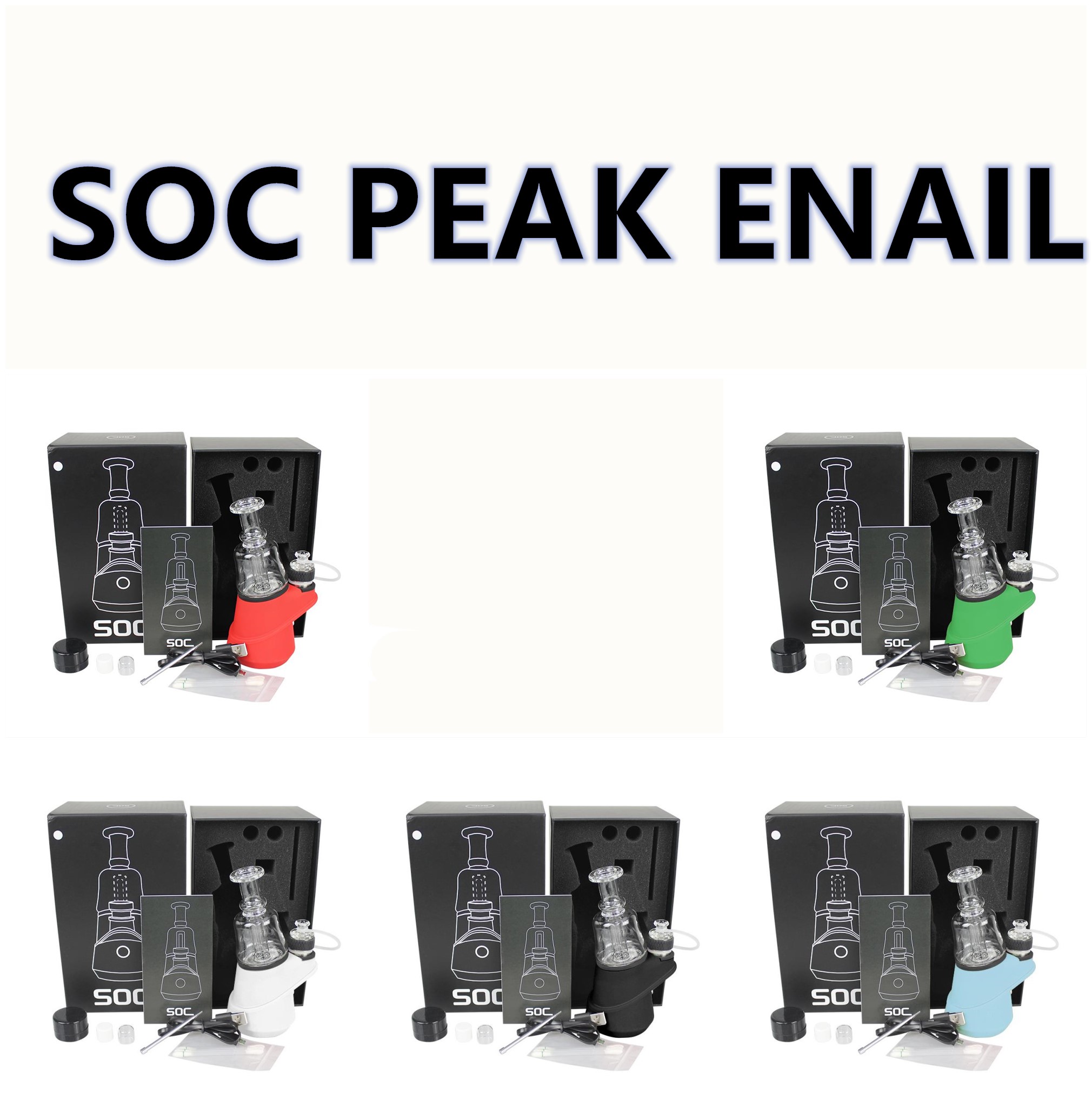 

Min.2set SOC Enail Kit TC 2600mAh Vape Mod Wax Atomizer Glass Bong Electric Dab Rig, Random color