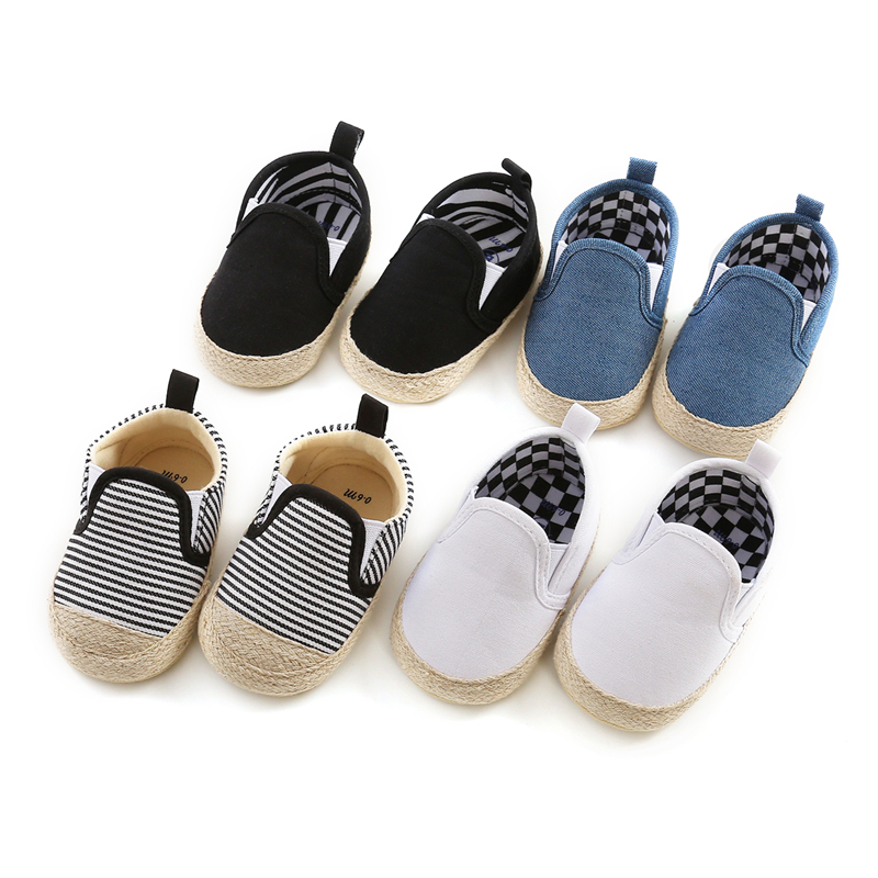

New Fashion Baby Boys Shoes Baby Cotton Soft Sole Non-slip Toddler Crib Shoes Kids Infant First Walker Prewalker, Black