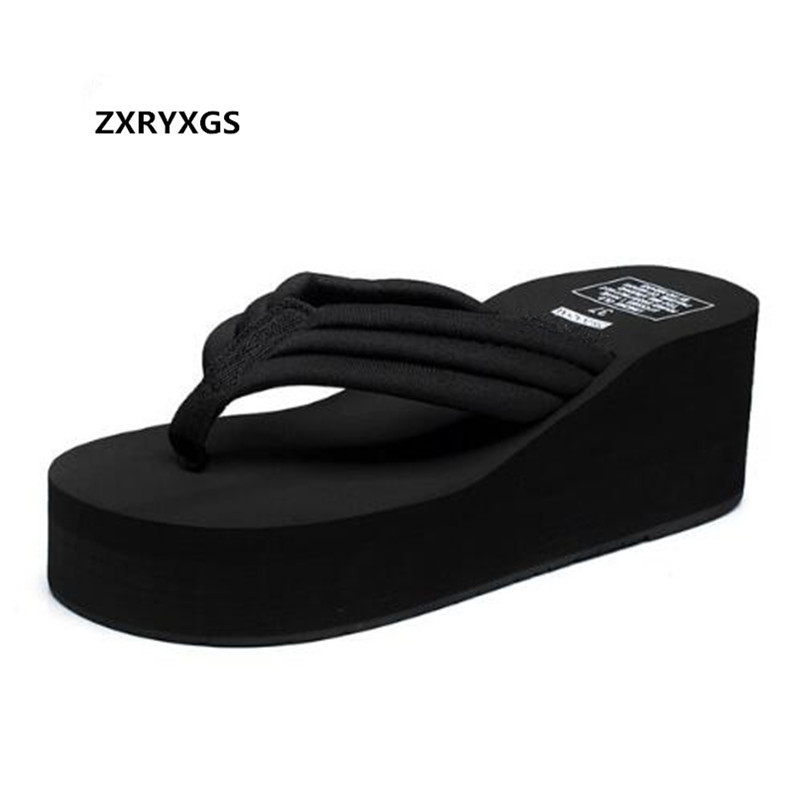 

Best Sale Summer Women Sandals Flip-flops 2020 Light Summer Casual Platform Shoes Non-slip Wedges Sandals Women Slippers, White