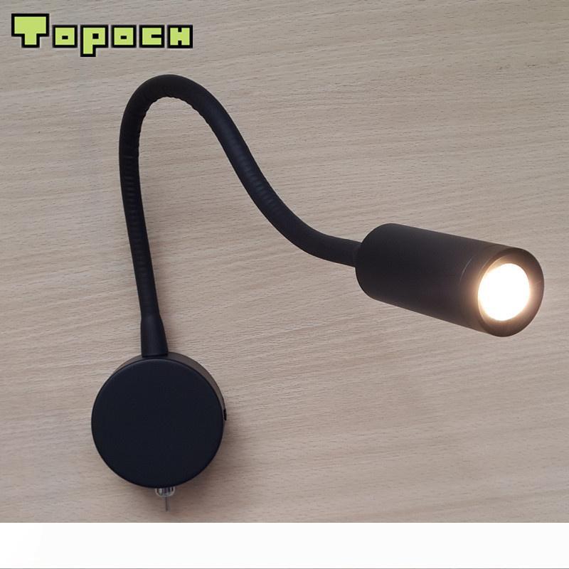 

Topoch LED Bed Reading Light with On-Off Switch 3Watt Narrow Beam Flexible Aluminium Tube Built-in Driver for Room RV Boat