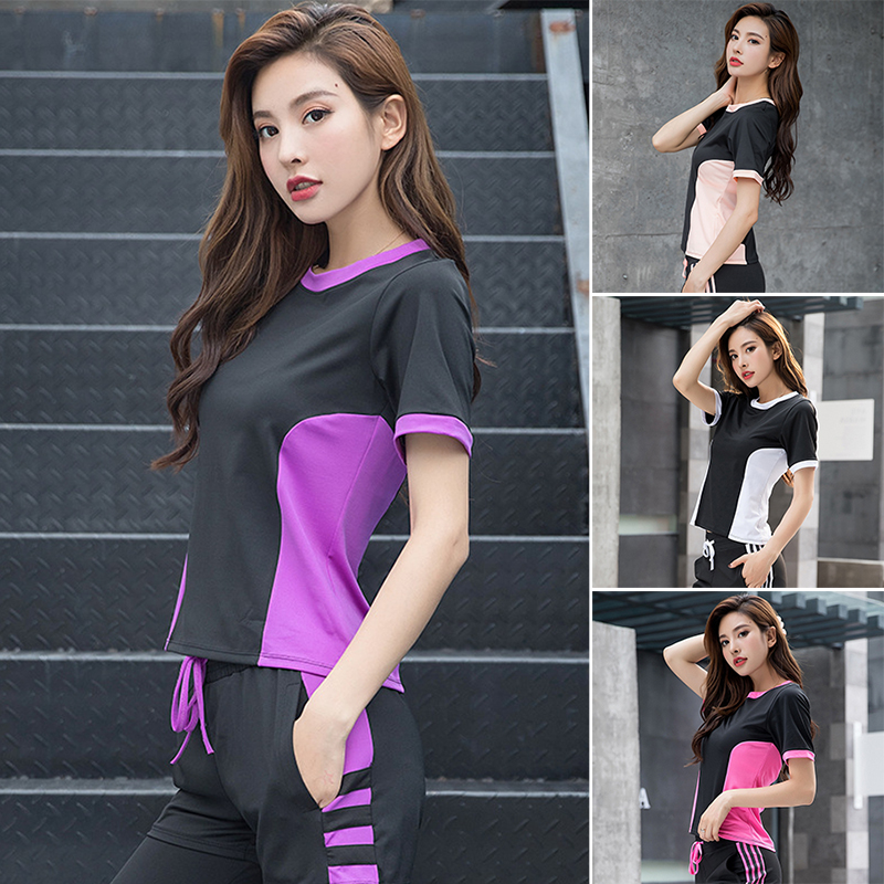 

Workout Tops For Women Running T-Shirt Sport And Fitness Sport Women Yoga Top Training Shirts Seamless Shirt Sportswear, Purple