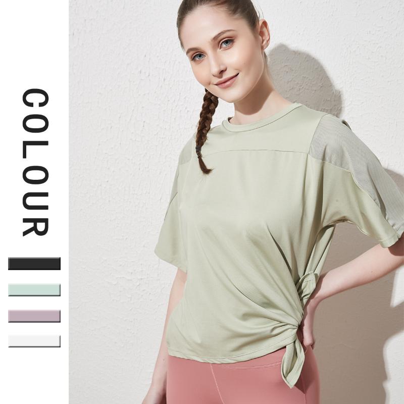 

Athletic T-shirt Women ' Mesh Quick Drying Clothes Large Size Loose Running Short-sleeved Blouse Fitness Shirt Summer Breath, Black