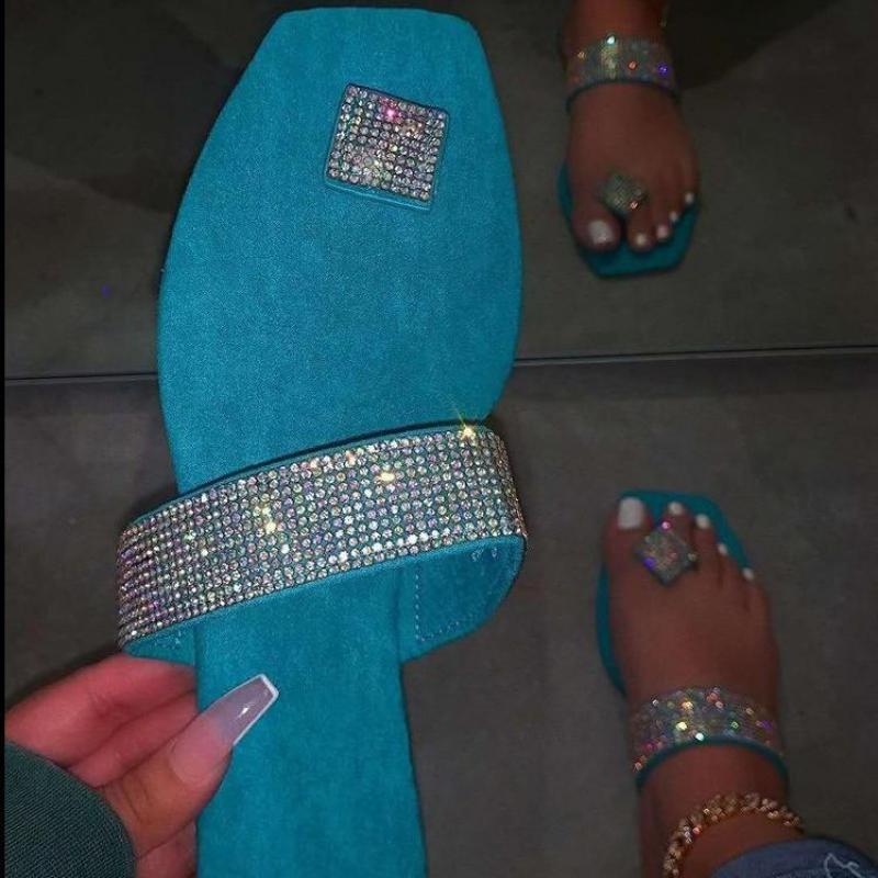 

New 2020 Casual Shoes Women Sandals Mujer Summer Style Fashion Flip Flops Top Quality Flats Solid Woman Slippers Sequined Cloth, Black