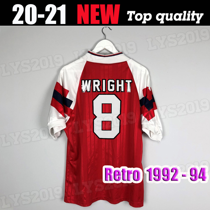 

1991 1993 #8 WRIGHT RETRO soccer jersey Home 91 93 vintage football shirt Classic SMITH HEANEY SUKER HENRY Camiseta de fútbol