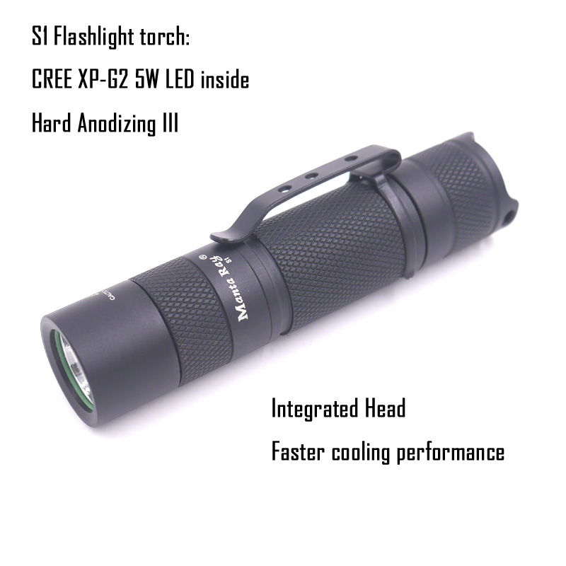 

Manta Ray S1 black mini portable small penholder LED ,CREE XPG2 LED inside,op reflector,HA-III,/14500 battery