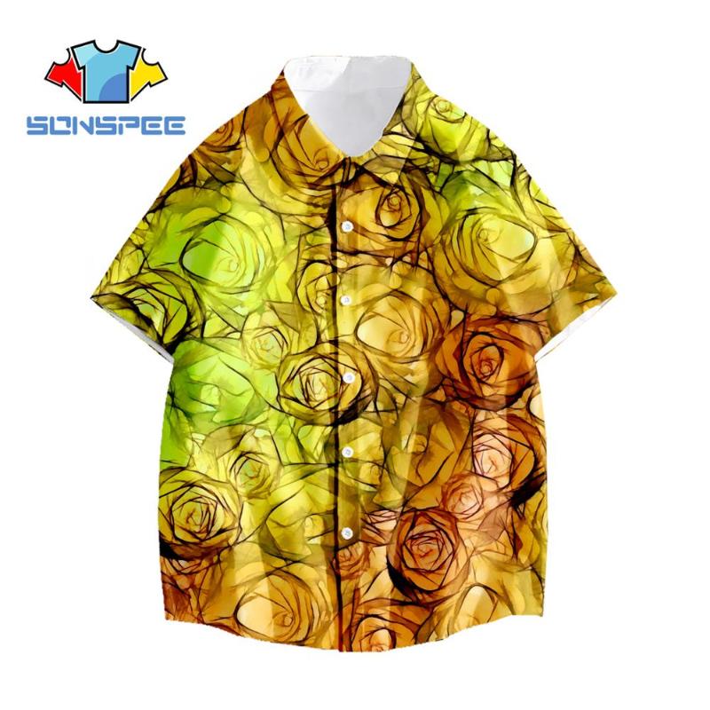 

2020 Plant Shirt 3D Printing Men's Shirt Floral Flower Woman Casual Fashion Oversized 3D Couple Dress