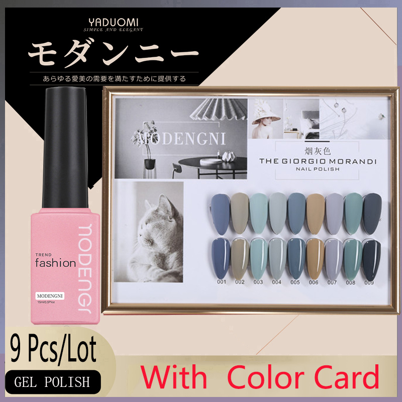 

Nail Gel Sets Colorful gel nail polish For art Manicure Kit paiting poly varnishes Kit With Color Card Freeshipping, The glorgio morandi