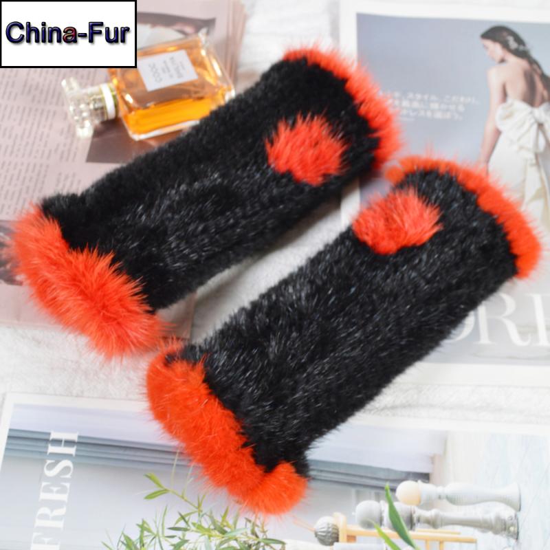 

2020 Fashion Women Real Gloves Girls Real Knitted Fingerless Gloves Winter Good Elastic Mittens