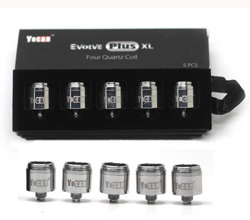 

Yocan Evolve Plus XL Coil Wax QUAD Quatz Rod Coils For Evolve Plus XL Dab Pen Kit