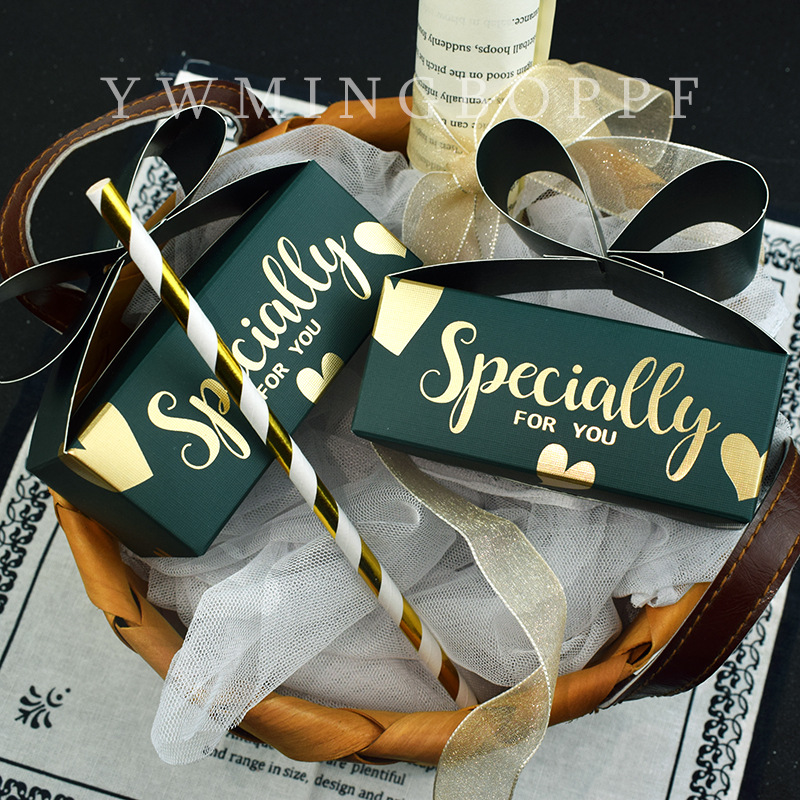

High Quality Bronzing Bow Wedding Candy Boxes Gift Bag Ins Style Gift Box Baby Shower Favors Birthday Party Christmas Supplies