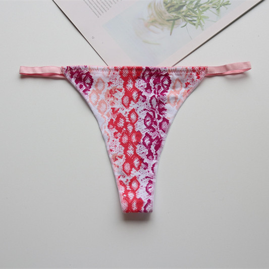 

New Panties Underwear Women Plus Size Print Sexy Lingerie Panty Thongs and G String Tanga T-back Seamless String PM023, Black